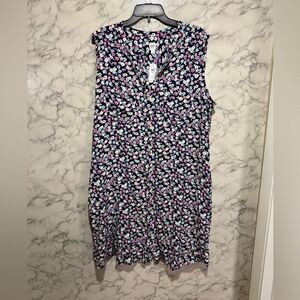 NEW GAP Floral Midi Dress in Pink and White Plus XXL